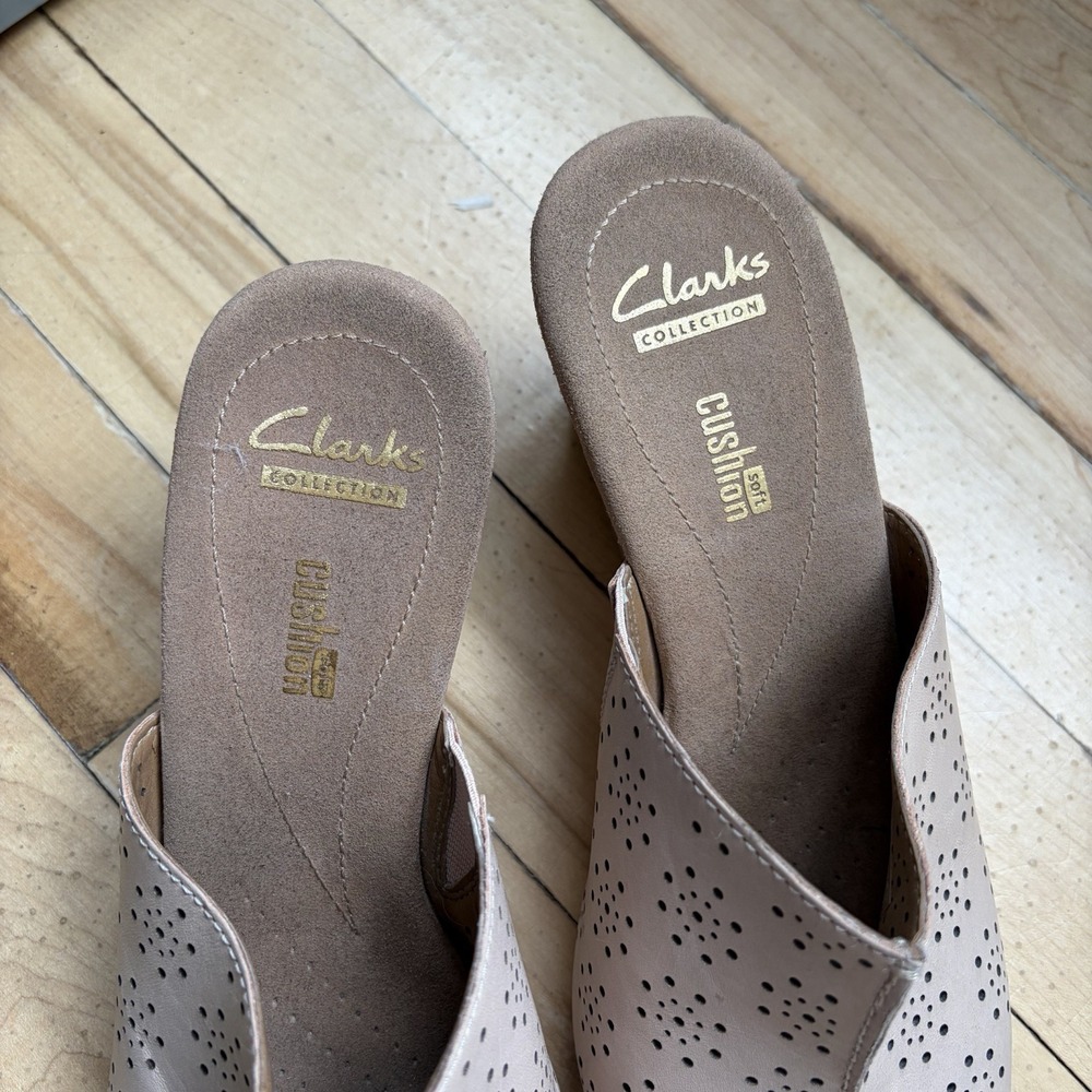 Clarks Collections Women's Helio Corridor Wedge Sandals Womens Size 8.5 Beige‎ - Picture 6 of 9